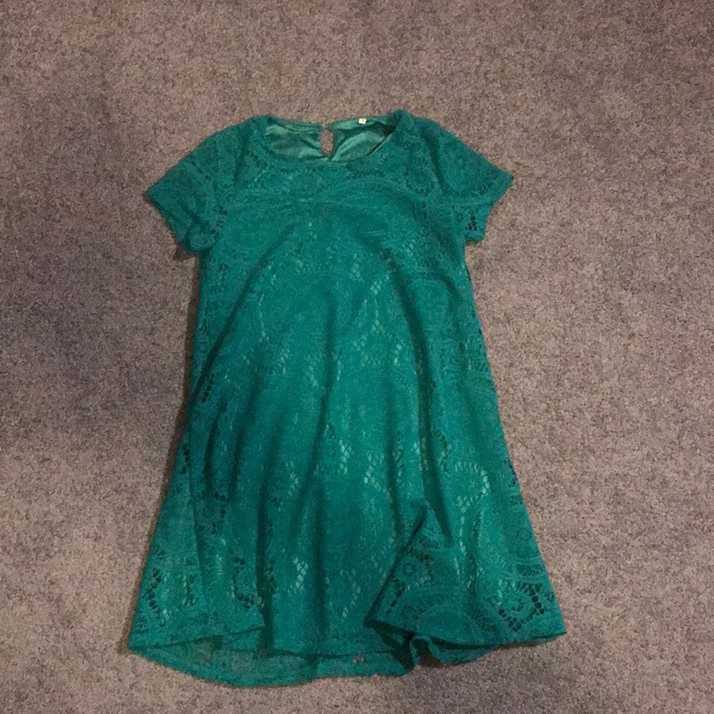 Green baby doll style mini